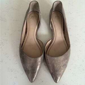 Marc Fisher Sunny D’Orsay Metallic flats size 8.5
